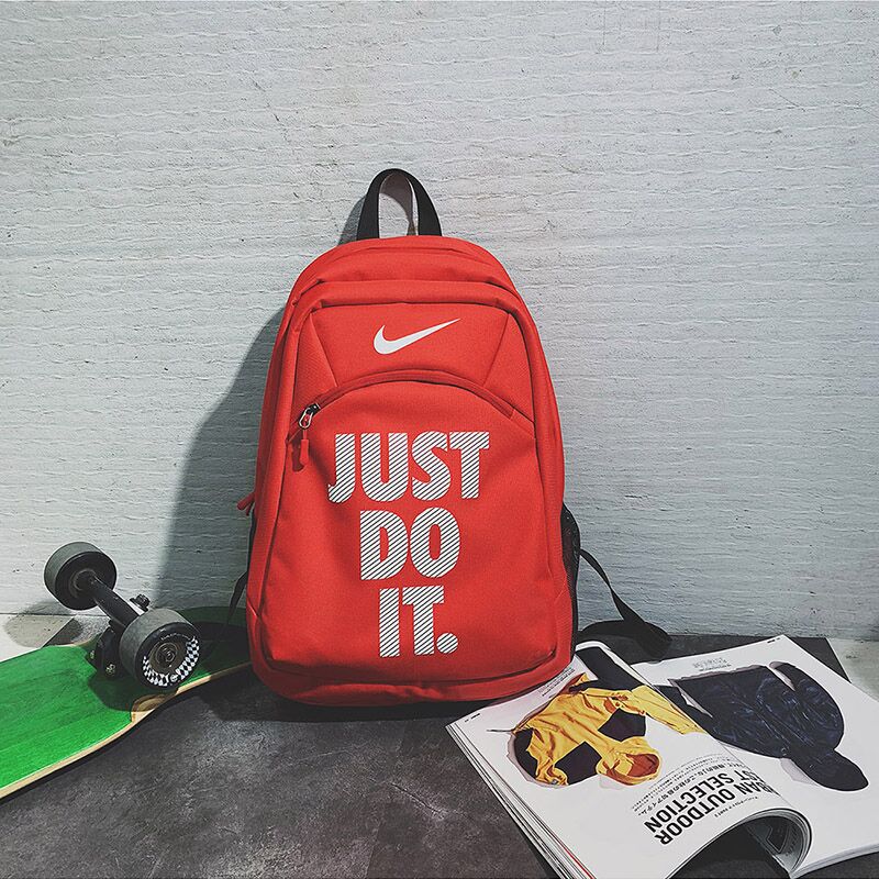 Red Grey Nike Just Do It Backpack